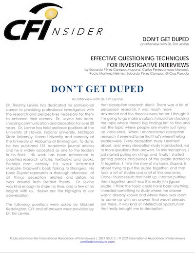 Cover image for Don't Get Duped Interview Article
